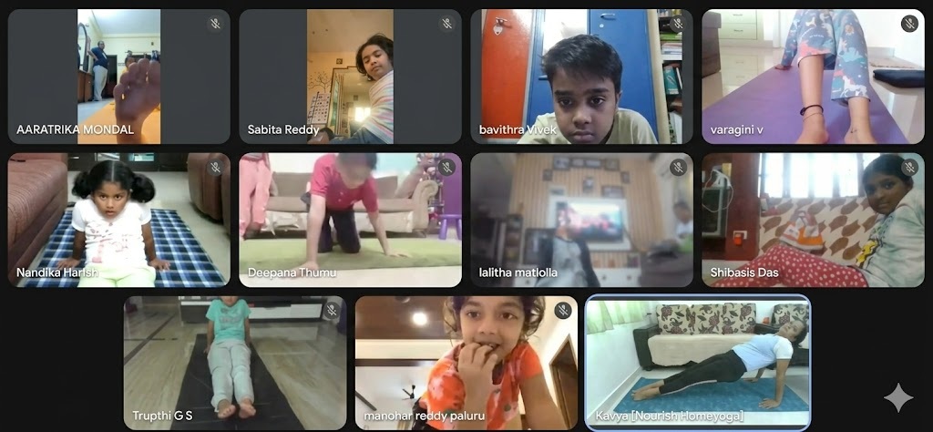 Kids yoga session